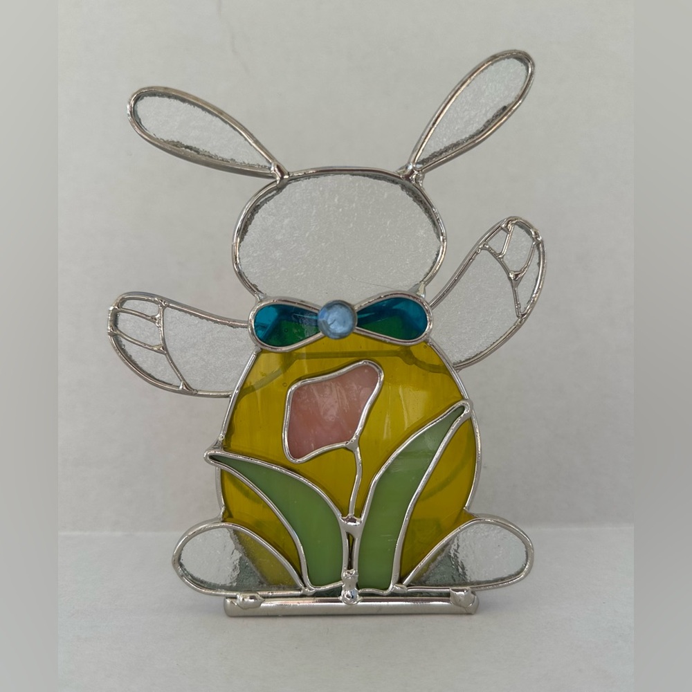 Stained Glass Bunny Tea Light Candle🐰
